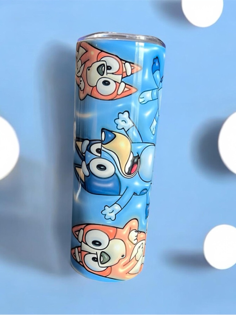 Blue Cartoon Character Stainless Tumbler